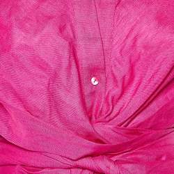 Max Mara Pink Linen Wrap Detail Sleeveless Shirt S