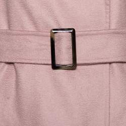 Pre Owned Max Mara Blush Pink Cashmere Belted Cucito A Mano Coat M
