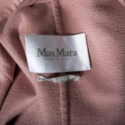 Pre Owned Max Mara Blush Pink Cashmere Belted Cucito A Mano Coat M