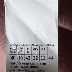 Pre Owned Max Mara Blush Pink Cashmere Belted Cucito A Mano Coat M