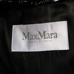 Pre Owned Max Mara Black Wool Double Breasted Coat S