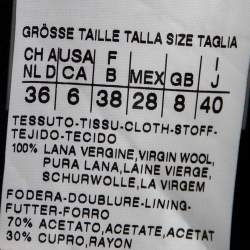 Pre Owned Max Mara Black Wool Double Breasted Coat S