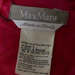 Max Mara  Pink Cotton Pleated Sleeveless Dress M