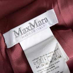 Pre Owned Max Mara Dusty Pink Silk Faux Wrap Belted Robe Dress L