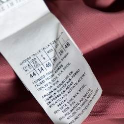 Pre Owned Max Mara Dusty Pink Silk Faux Wrap Belted Robe Dress L