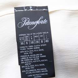 Pre Owned Max Mara White & Blue Floral Print Silk Maxi Skirt S