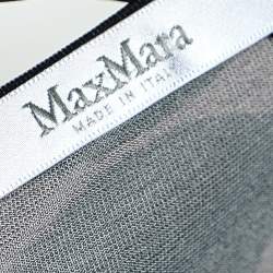 Pre Owned Max Mara Black Floral Print Crepe Orel Top M