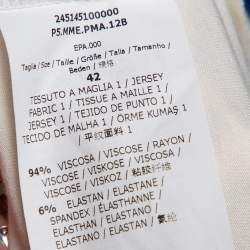 Pre Owned Max Mara Cream Silk Sheer Top M