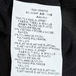 Pre Owned Max Mara Brown Jersey Draped Detail Midi Dress M