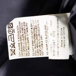 Pre Owned Max Mara Navy Blue Cotton Double Breasted Trench Coat S