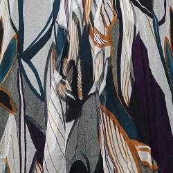 Max Mara Studio Multicolor Printed Silk Top L