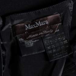 Pre Owned Max Mara Black Crepe Bow Detailed Sleeveless Dress M