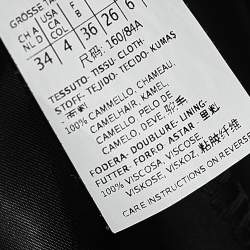 Pre Owned Max Mara Black Camel Hair Hooded Belted Coat S