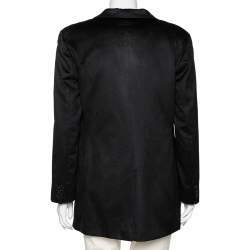 Max Mara Black Cashmere Button Front Jacket M