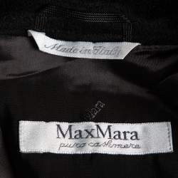 Max Mara Black Cashmere Button Front Jacket M