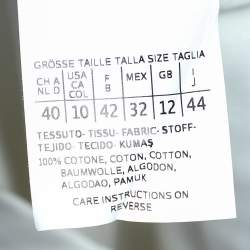 Pre Owned Max Mara Studio Cotton Straight Leg Cropped Pants M