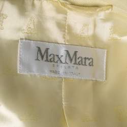 Pre Owned Max Mara Yellow Cotton Button Front Blazer M