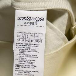 Pre Owned Max Mara Yellow Cotton Button Front Blazer M