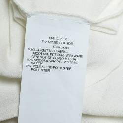 Max Mara White Knit Front Tie Detail Short Shrug XL