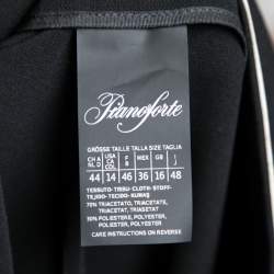 Pre Owned Max Mara Black Stretch Crepe Pleat Detailed Pants L