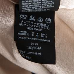 Pre Owned Max Mara Cream Silk Overlay Pleated Yoke Detail Blouse L