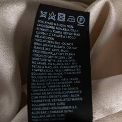 Pre Owned Max Mara Cream Silk Overlay Pleated Yoke Detail Blouse L