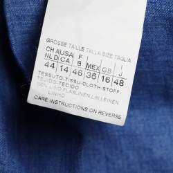 Max Mara Blue Linen Cap Sleeve Tunic Dress L