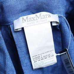 Max Mara Blue Linen Cap Sleeve Tunic Dress L