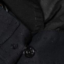 Pre Owned Max Mara Black Crepe Front Tie Detail Crop Jacket M