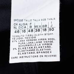 Pre Owned Max Mara Black Wool Single Breasted Suit XL