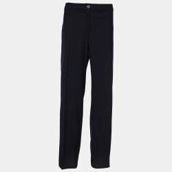 Pre Owned Max Mara Black Wool Single Breasted Suit XL