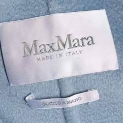 Pre Owned Max Mara Powder Blue Cashmere Belted Coat S