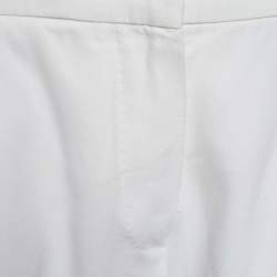 Pre Owned Max Mara White Cotton Trousers L