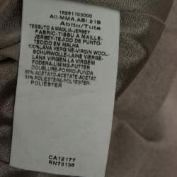 Pre Owned Max Mara Beige Wool Sleeveless Dress S