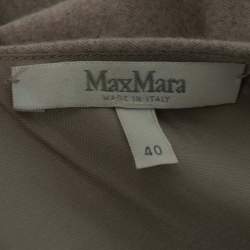 Pre Owned Max Mara Beige Wool Sleeveless Dress S