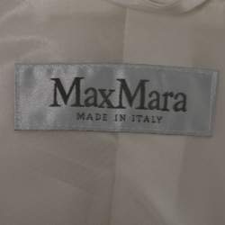 Pre Owned Max Mara Cream Wool Sleeveless Dress Jacket Set M