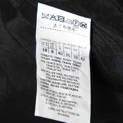 Pre Owned Max Mara Black Acetate Button Closure Jacket M