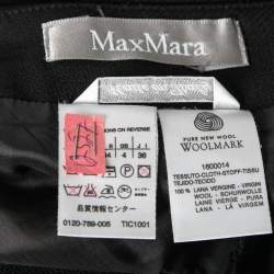 Pre Owned Max Mara Black Knit Skirt Suit S