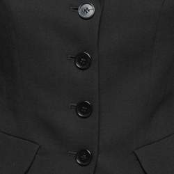 Pre Owned Max Mara Black Knit Skirt Suit S