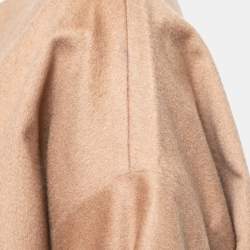 Pre Owned Max Mara Tan Camel Hair Short Sleeve Mini Dress S