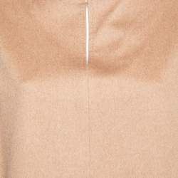 Pre Owned Max Mara Tan Camel Hair Short Sleeve Mini Dress S