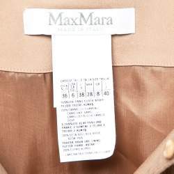 Pre Owned Max Mara Tan Camel Hair Short Sleeve Mini Dress S