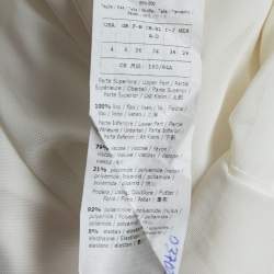 Pre Owned Max Mara White Linen & Jersey Tie-Up Detail Sleeveless Dress S