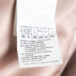 Pre Owned Max Mara Blush Pink Alpaca Fur Strapless Razza Dress S