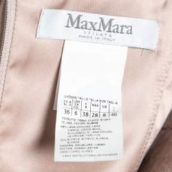 Pre Owned Max Mara Blush Pink Alpaca Fur Strapless Razza Dress S