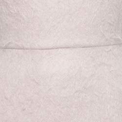 Pre Owned Max Mara Blush Pink Alpaca Fur Strapless Razza Dress S