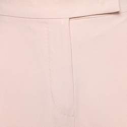 Max Mara Pink Crepe Straight-Leg Trousers XL