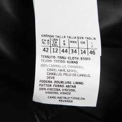 مملوكة مسبقًا Max Mara Black Camel Hair Belted Wrap Coat L