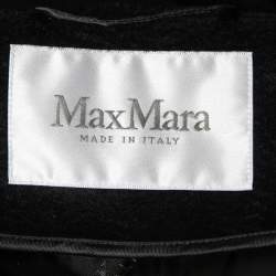 مملوكة مسبقًا Max Mara Black Camel Hair Belted Wrap Coat L