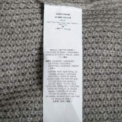 Pre Owned Max Mara Grey Cashmere Turtleneck Cropped Cardigan M